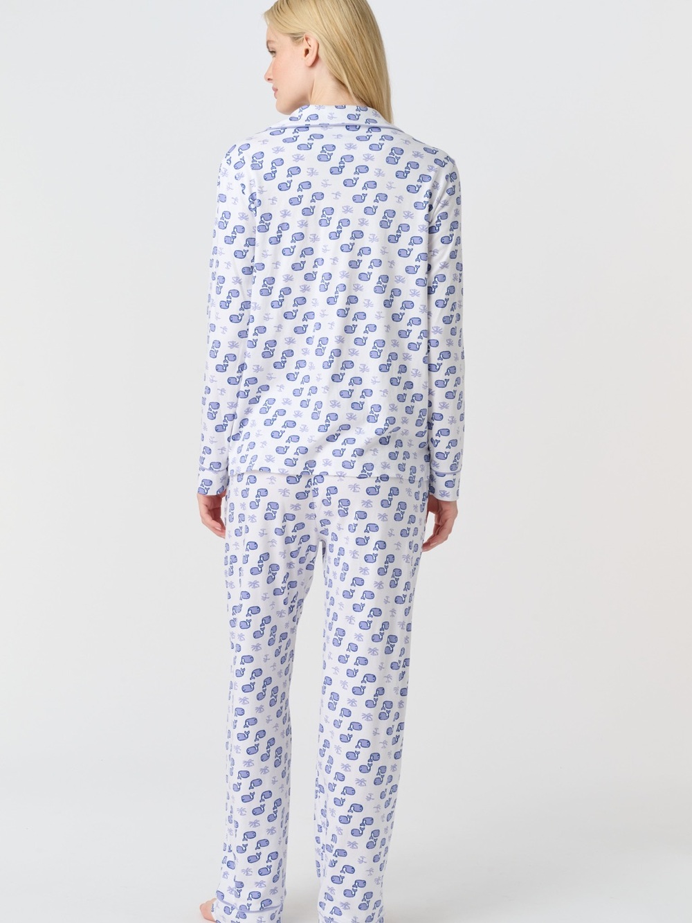 Women's Blue whales roller rabbit Pants & Top Set